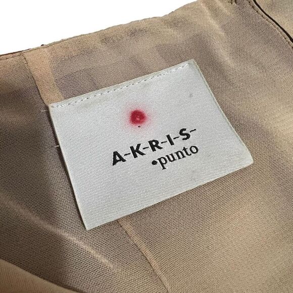 AKRIS PUNTO Size Small 4 Sleeveless Bateau Neck Pleated Shift Dress Multicolor - Picture 4 of 13